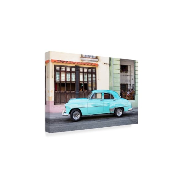 Philippe Hugonnard 'Havana Club And Blue Classic Car' Canvas Art,30x47